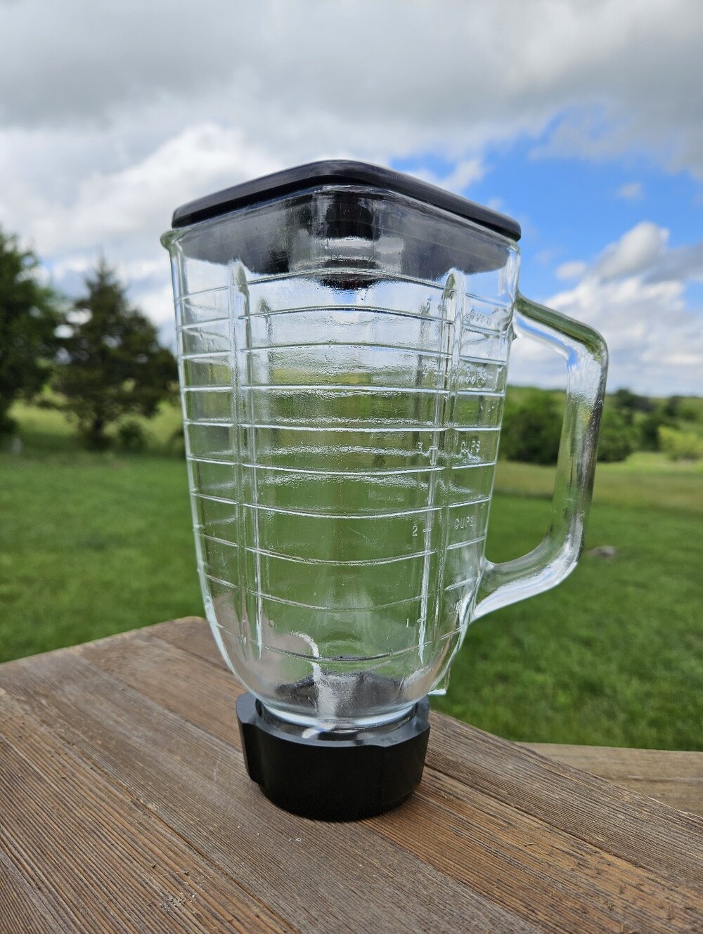 5-Cup Square Glass Blender Jar Replacement fits Oster Osterizer Kitchen Center